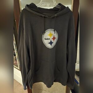 MajesticBrand,  Black Steelers Logo Hoodie, XXL, NWOT